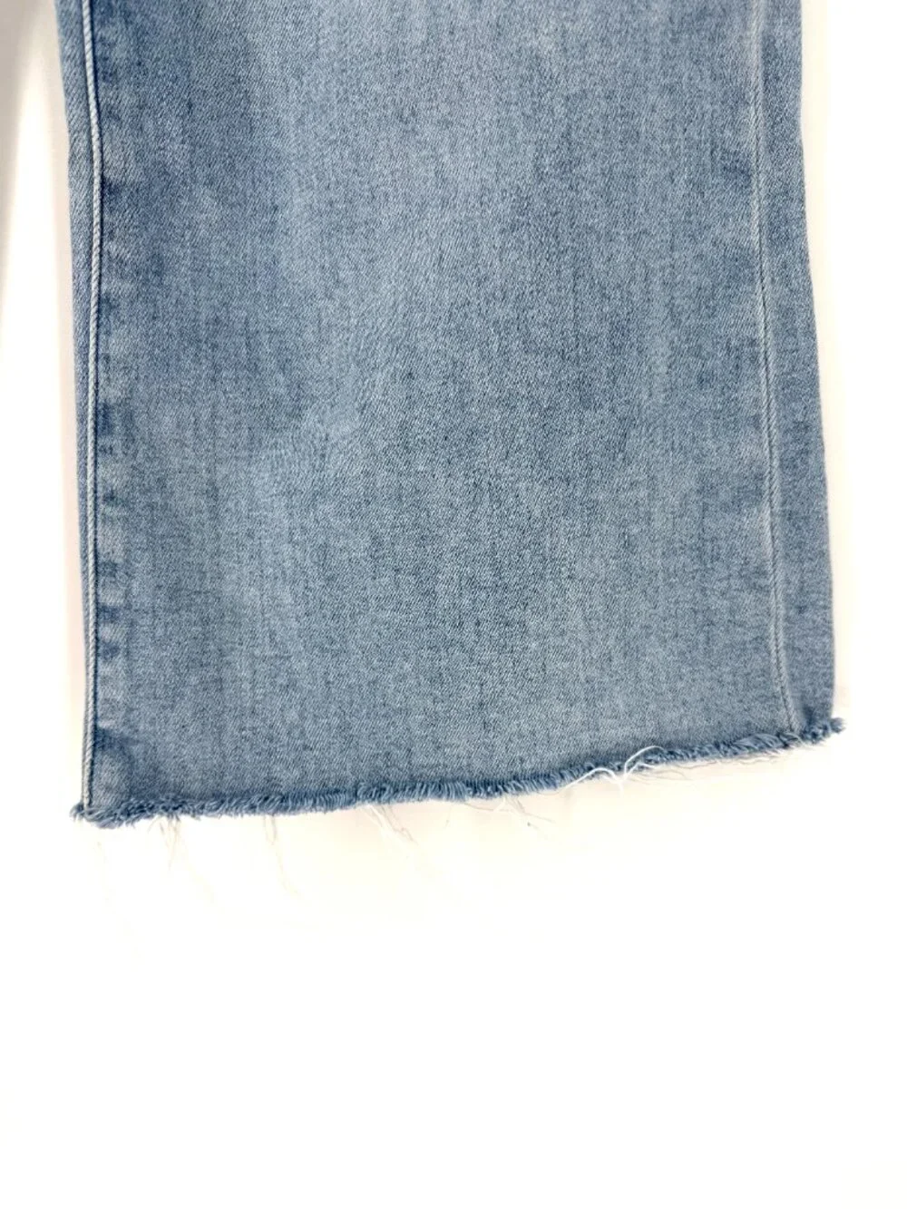 PAIGE Anessa High Rise Crop Wide Leg Raw Hem Jeans Size 29
